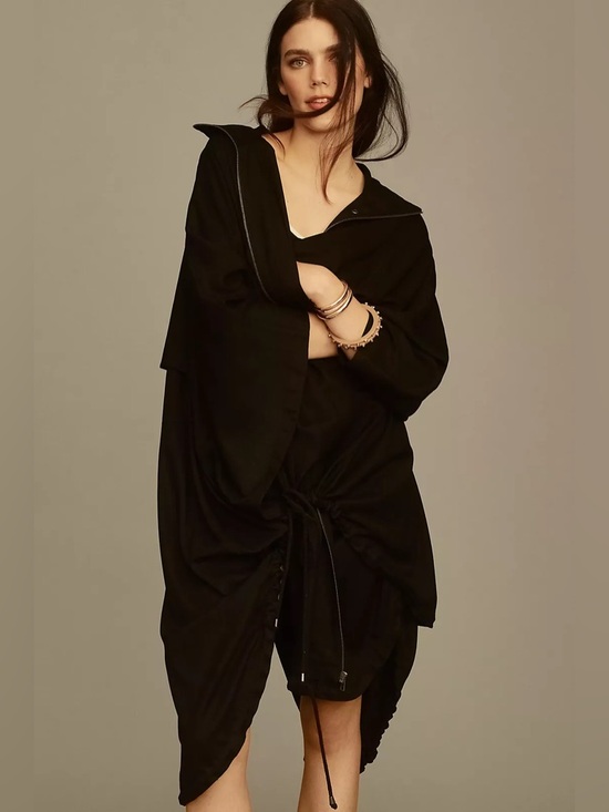 Anthropologie Jackets & Blazers - Anthropologie PILCRO Utility Poncho Cape Trench  Oversize | one size all | black